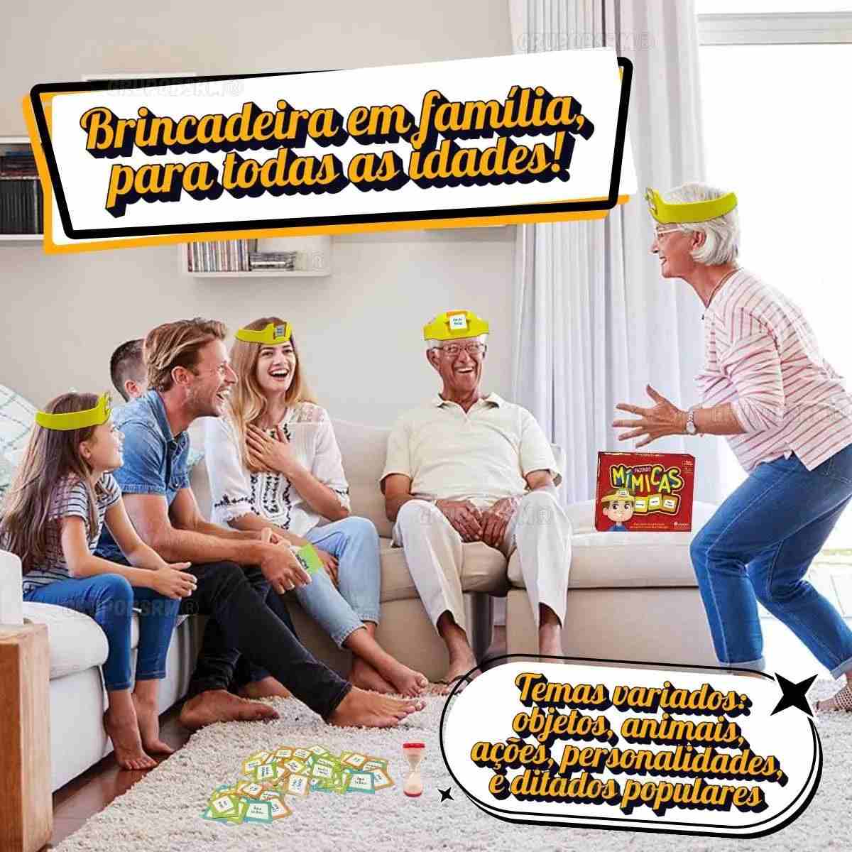 FAZENDO MIMICA C/TABULEIRO 216CARTAS E AMPULHETA